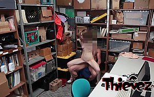 Petite teen enjoys hard dicking at the back of office