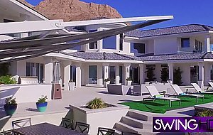 Amateur couple is looking for a full swap in their first orgy at the Swing House