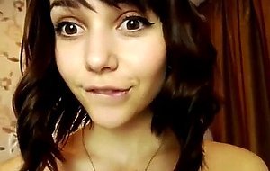 horny russian teen having fun fingering herself