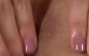 Erotic teen is gaping tight cunt in close range an 