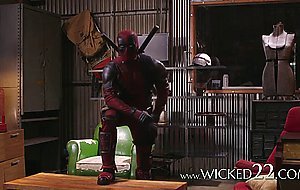 Deadpool XXX parody with Spiderman and lesbians eating their cunts