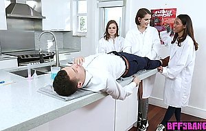 Teen schoolgirl besties nasty chemistry experiment