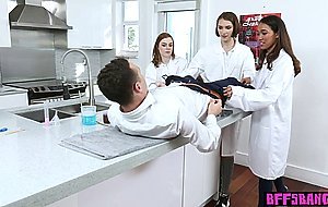 Teen schoolgirl besties nasty chemistry experiment