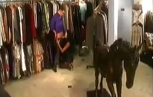 Blowjob And Cumshot In Clothing Store