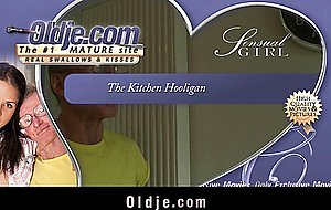 Spoiled young babe fucks the old kitchen aid with denise sky