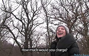 Leony sweet slut fucked intense outdoors in the winter