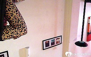 Naughty babysitter teases with her stunning body