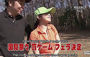 Subtitled uncensored japanese golf handjob bj game