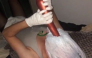 Piss and enema filled before all plunged out  