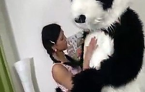 Panda Toy Fucks A Cute Teenage...