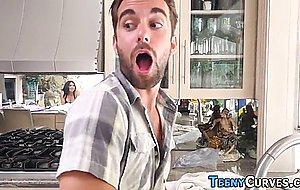 Big ass teen in stockings gets pussy pounded 