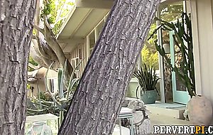 Pervertpi private investigator fucks honey real estate agent outdoors
