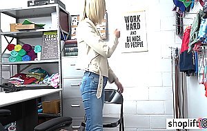 Naughty blonde caught by a bad policeman with big cock