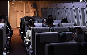 Japanese milf have no choice to help neighbour passenger bj on flight
