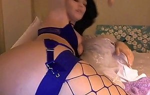 lovely babe having fun masturbating and spanking herself