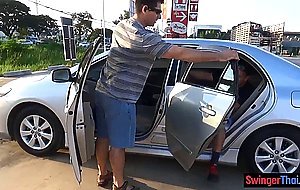 Cheating Thai wife is a dirty swinger fucking hubbys friend