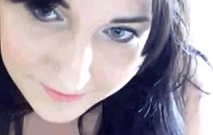Beautiful black haired webcam girl