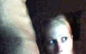 Yo german girl does a blowjob on webcam
