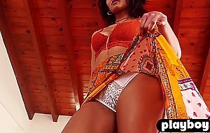 Exotic MILF shows perfect petite body in hot lingerie