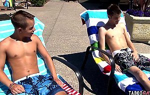 Teen ass banged by hunk stepdad and twink friend hard