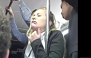 Blonde groped to orgasm on bus
