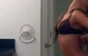 Dancing blonde has amazing body
