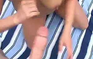 Blonde takes huge cock