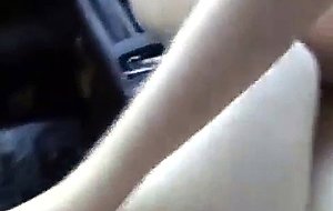 Young amateur couple fucking in car