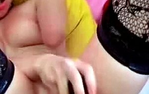 Camgirl in stockings dildos