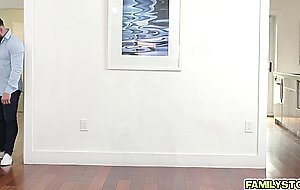 Pervy stepbro Peter cant help but fuck Maya from behind