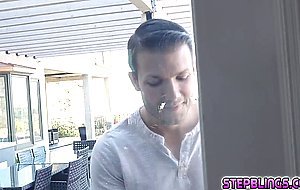 Lovely teens took turns getting fucked by the studs huge fat cock