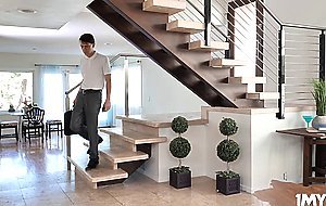 Horny milf Kylie Kingston exposes her hot body to the stud