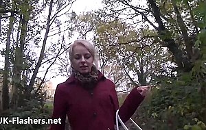 Blonde aprils outdoor flashing and masturbation in public by sweet amateur babe —  