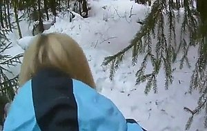 Snowboarder chick loves cock
