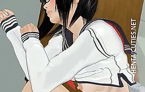 Hentai schoolgirl gets hairy twat fucked