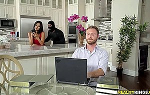 Hot Asian slut lets the burglar fuck her behind her husband’s back – Naked Girls