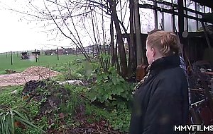 German BBW wife enjoys hardcore pounding on the farm