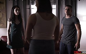 Teen and her stepbrother compete to sleep with MILF mom