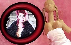 Barbarella parody film with blonde babe sucking cocks in a threesome