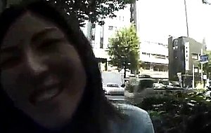 Hiiragi flashes her tits and pussy in public on a bridg