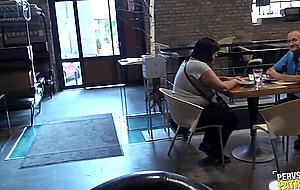Exhibitionist couple fucking intense at a crowded coffee house – Naked Girls