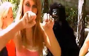 Sucking off gorilla man