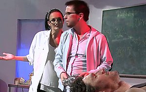 #17 alektra as scientist brunette milf fucks with robot