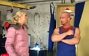 Hot blonde fucked at shop