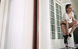 Auntjudys, gerda sweaty workout leads to hairy pussy p