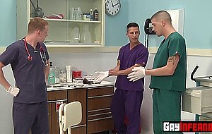 Supervisor and nurse double penetrate inetrns asshole