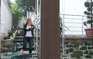 Napping girl gets a surprise