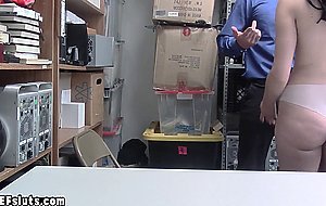 Dirty cop punish fucked a timid teen shoplifter on CCTV