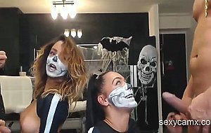 Hardcore halloween foursome with two hot camwhores live at sexycamx