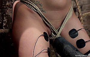 Gimp slave anal fucks tied trainee